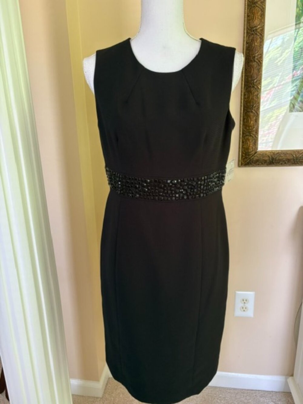 NWT KASPER 'EASY CHIC' EMBELLISED DRESS